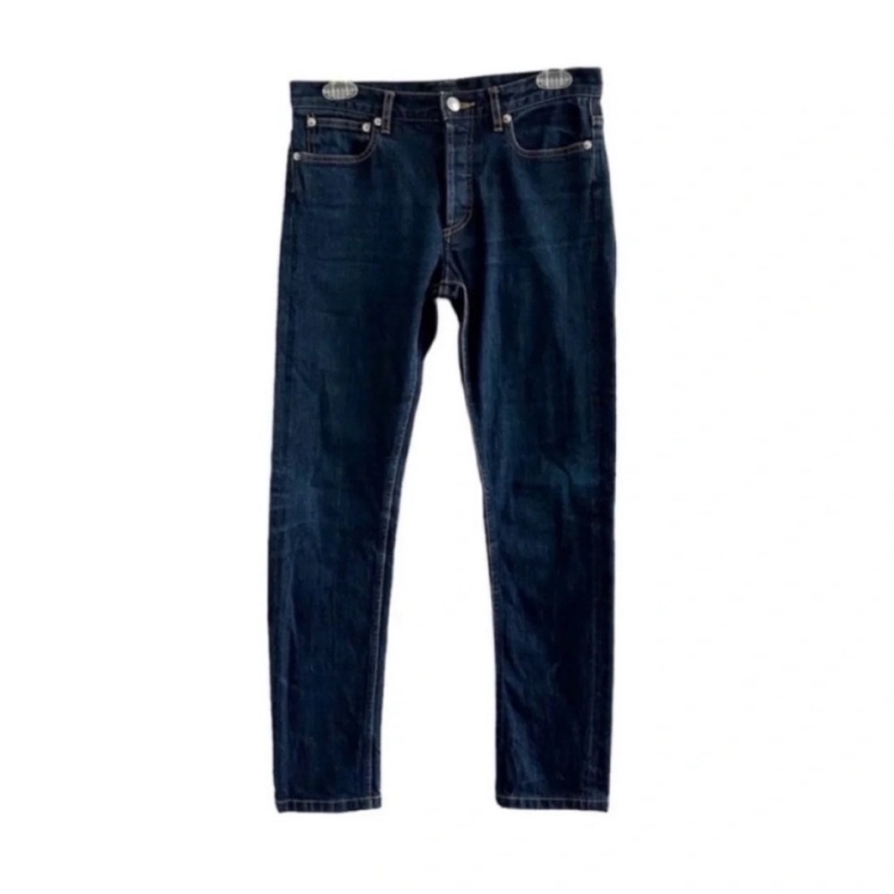 A.P.C. Mid Rise Dark Wash Skinny Jeans Button Fly Petit Standard